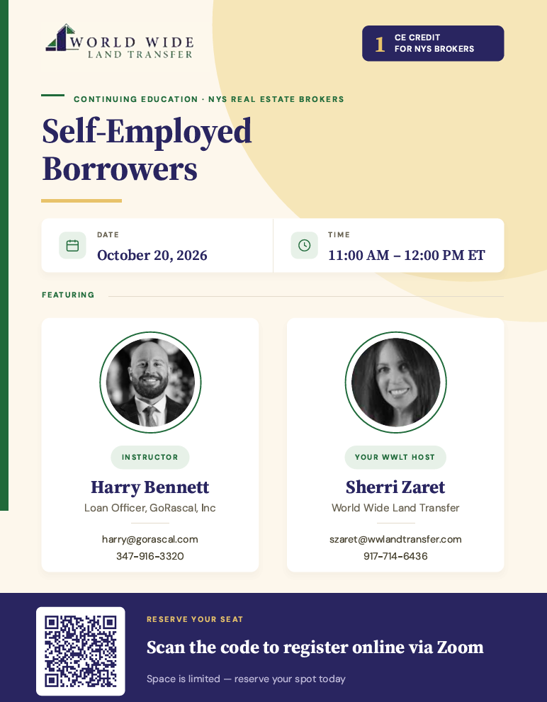 Self-Employed Borrowers webinar